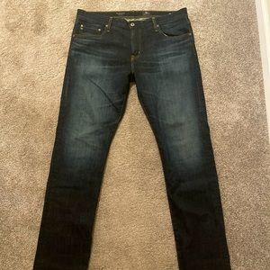 Men’s AG Jeans 36x34. Dark wash denim jeans.